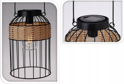 Fener solar dekorativ SOLAR LANTERN, LED, 16x25cm, i zi