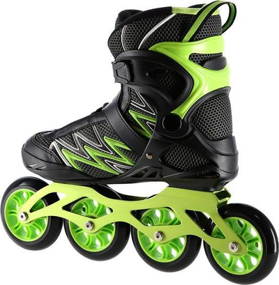 Patina inline Nils Extreme NA8660, nr. 39, me 4 rrota, e zezë me jeshile