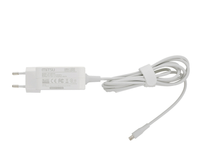 Adapter karikues laptopi Mitsu USB C, 45W 20V, për Lenovo, i bardhë