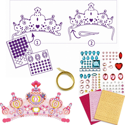 Креативен сет Djeco Do It Yourself Princess Crowns Mosaics, 4 круни, 5+