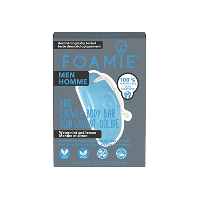 Sapun për fytyrë, trup dhe flokë Foamie Seas The Day (3 in 1 Shower Body Bar), 90 g