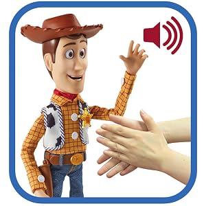 Figurë interaktive Disney Pixar Toy Story Ultimate Action Woody, 40 cm, me zë, shumëngjyrëshe