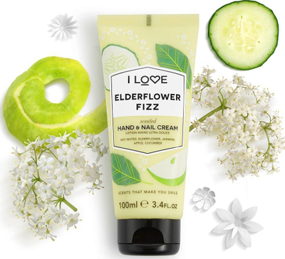 Krem për duar dhe thonj I LOVE Elderflower Fizz, hidratues, 100 ml