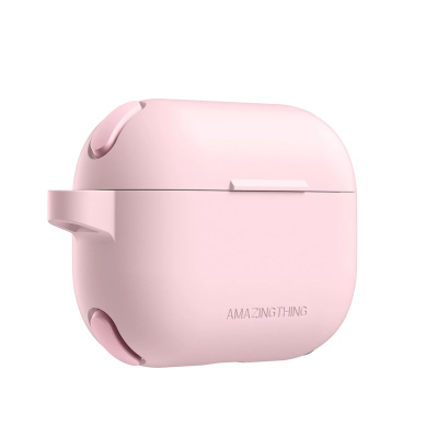 Футрола за слушалки AmazingThing Omni Case за AirPods Pro 2, силиконска, компатибилна со безжично полнење, розова