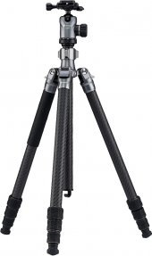 Tripod fotografik FotoPro Sherpa Max, 4 seksione, fibër karboni, gri