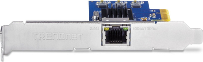 Мрежен адаптер TRENDnet 2.5GBASE T PCIe, 2.5Gbps, со стандардни и low profile носачи