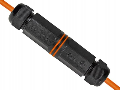 Konektor rrjeti LogiLink NP0081, 2x RJ45, IP67, ngjyrë e zezë