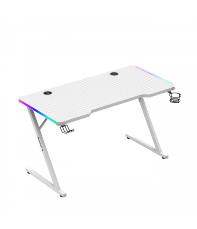 Tavolinë gaming Huzaro Hero 2.5, RGB, e bardhë