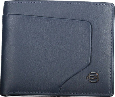 Portofol Piquadro Akron, me mbajtës dokumentesh të shkëputshëm, RFID, blu