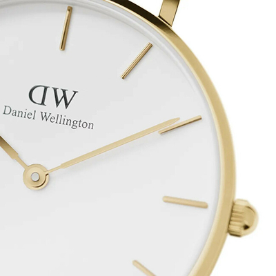 Orë dore Daniel Wellington Petite 32 Evergold YG White DW00100348
