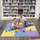 Shtresë për ushtrime One Fitness Puzzle, 9 pjesë, verdhë / kaltër / vjollcë 