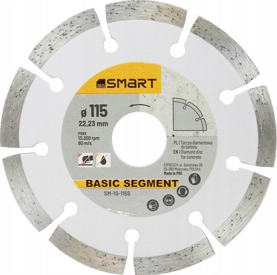 Disk diamanti SMART365 Basic Precision, 115mm, për prerje segmentare, pa ngjyrë