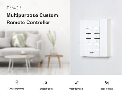 Ndërprës inteligjent Sonoff D1, dimmer dritash, RF 433MHz, WiFi, i bardhë