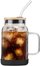 Kavanoz me pipë Vialli Design Fuori, 600ml, xham borosilikat, i zi