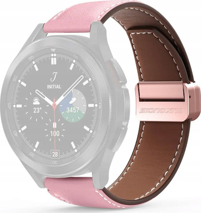 Rrip ore DUX DUCIS YA Series për Samsung Galaxy Watch, lëkurë, 20mm, rozë e çelur