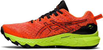 Atlete trail running Asics GEL Trabuco 10, amortizim GEL, shollë antirrëshqitëse, portokalli e zezë