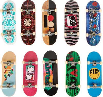 Lodër fingerboard Tech Deck DLX Pro Pack, set 10 copë, për fëmijë 6+, shumëngjyrëshe