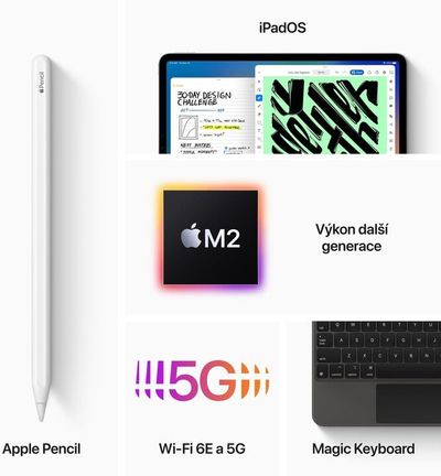iPad Apple Pro Wi-Fi + Cellular, 12.9" 2022, 256GB, сива боја