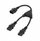 Adapter kabllo kompjuteri Splitter, 1x në 2x prizë, i zi