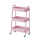 Karrocë organizuese no name Storage Cart, 3 rafte, rozë