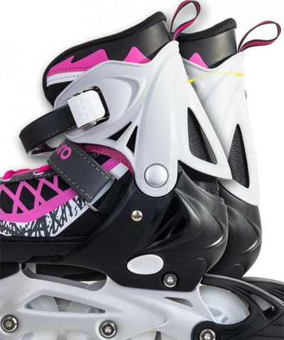 Patina inline Enero Pro LED 4 në 1, nr 34-37, për kalamaj, rozë