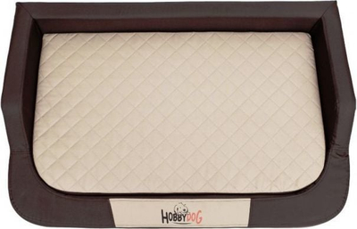 Shtrat për qen Hobbydog Medico Standard XXL, material codura, dyshek shkumë, kafe me bezhë