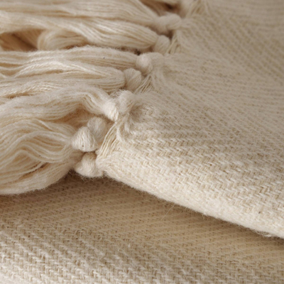Pled pambuku Boltze Cotton Blanket, 170x140 cm, me pupla, bezhë
