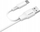Кабел за полнење Somostel 3in1 Powerline, USB во Type C Lightning Micro USB, 1.2m, бел