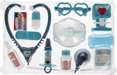 Set mjekësor lodër Mega Creative 524911 me aksesore, për kalama 3+, blu e bardhë