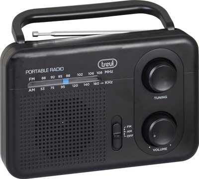 Radio portabël Trevi RA7F6400, AM FM, e zezë