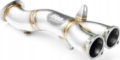 Downpipe shkarkimi BMW E84 X1 XDrive E90 E91 E92 XDrive 35i N55, diametër 63.5mm, çelik inoks