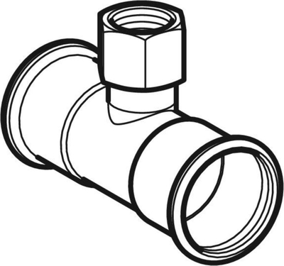 Pjesë T bakri Geberit Mapress 61366, 42mm, Rp 1/2", bakër