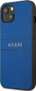 Kapak telefoni Guess Saffiano Metal Logo, për iPhone 13 Mini, mbyllje e plotë, blu
