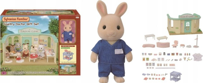 Set loje Sylvanian Families Medical Practice Gift Set 5729 Epoch, klinikë mjekësore, me figura dhe gjëra mjekësore