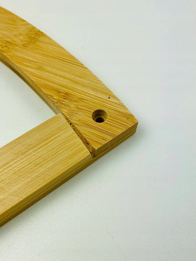 Mbajtës peshqirësh për mur Zeller, bambu dhe metal, 3 shufra, kafe