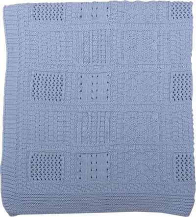 Batanije Kitikate nga pambuku organik i endur, 75x75cm, e kaltër