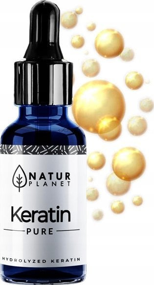 Keratinë e lëngshme për flokë dhe thonj Natur Planet Keratin Pure, e hidrolizuar, 30ml, transparente