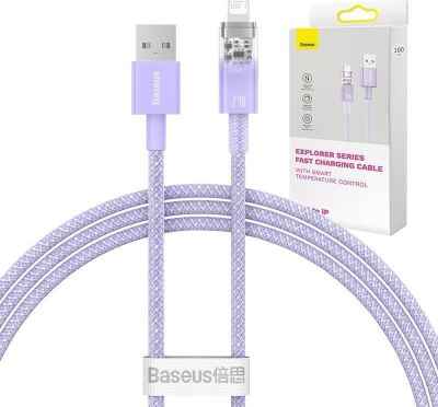 Kabllo USB Baseus CATS010005, USB A në Lightning, 1 m, vjollcë