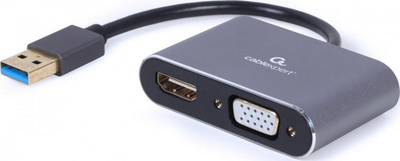 Adaptor grafik USB Gembird a-USB3-HDMIVGA-01, HDMI VGA, 4K, gri