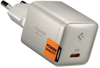 Karikues rrjeti Spigen Essential EE301EU-GAN, 30W, USB-C, titani natyral