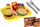 Set lodrash kuzhine Fast Food, 24 pjesë, me pica dhe hamburgerë, shumëngjyrësh