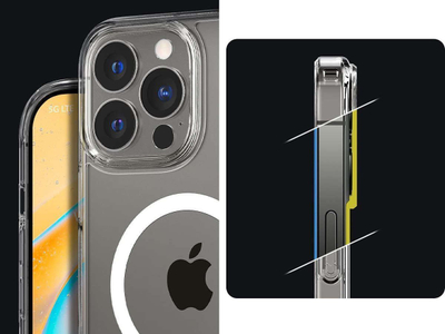 Mbulesë telefoni Spigen Ultra Hybrid MagFit për iPhone 13 Pro Max, transparente, e bardhë
