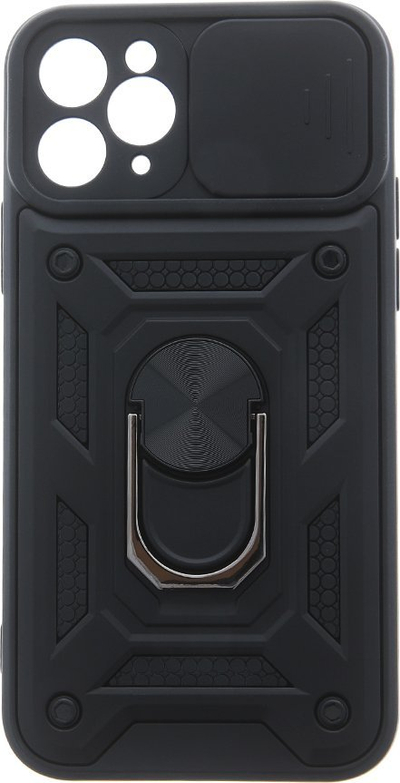 Maskë Defender Slide për Motorola Moto G22 E32 E32s, mbrojtëse e fortë me këmbë mbajtëse, ngjyrë e zezë