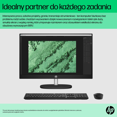 Kompjuter All-in-One HP 24-cr0015nw, i3-N300, 23.8" FHD, 8GB/256GB, i bardhë