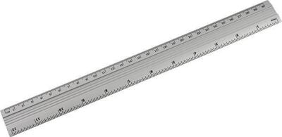 Vizore alumini D.rect, 30 cm, gri metalike