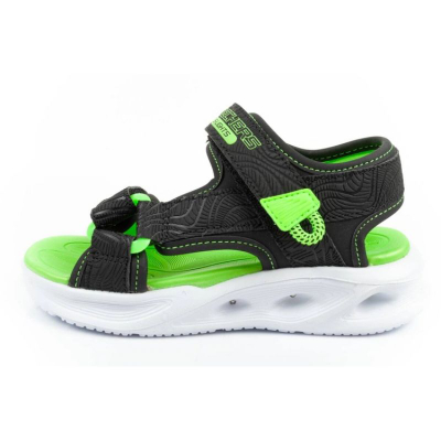 Детски сандали Skechers Jr 401673L BKLM, со LED светла, црни