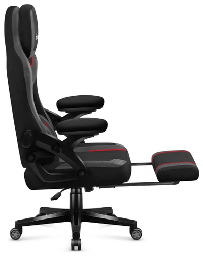 Karrige gaming Force 4.6 Carbon, ergonomike, me këmbëmbajtëse, e zezë gri