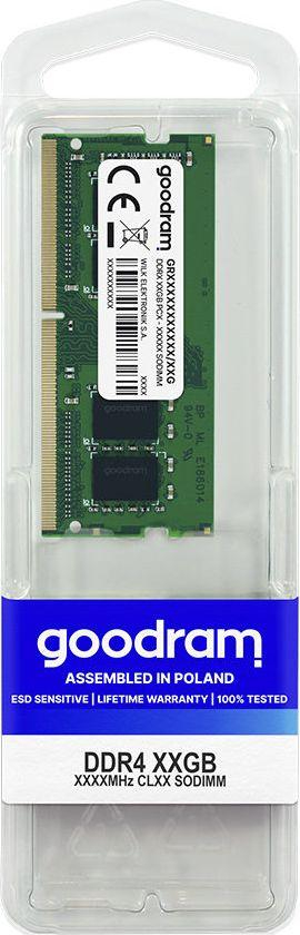 RAM memorie GoodRam SODIMM, DDR4, 8 GB, 2666 MHz, CL19
