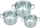 Set tenxhere Mg Home Satino, 6 copë, inox, argjendtë