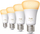 Паметна LED сијалица Philips Hue White Ambiance E27, 6W, 810 lm, сет со 4 парчиња, бела